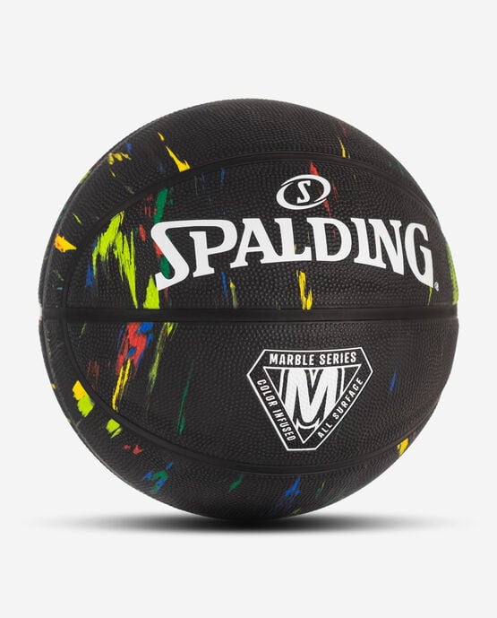 Marble Series Black Multi-Color Outdoor Basketball - 29.5" 